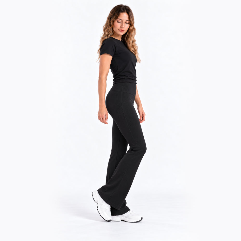RIBBED YOGA PANTS