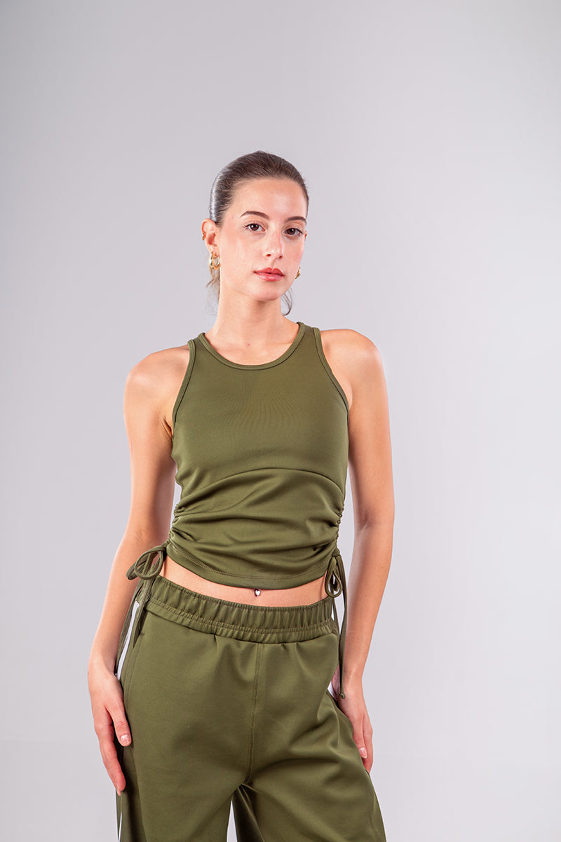 Motion Drawstring Crop Top