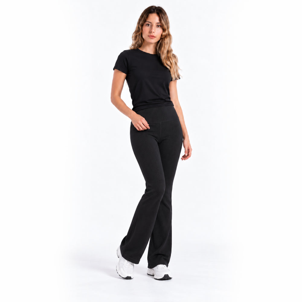 RIBBED YOGA PANTS