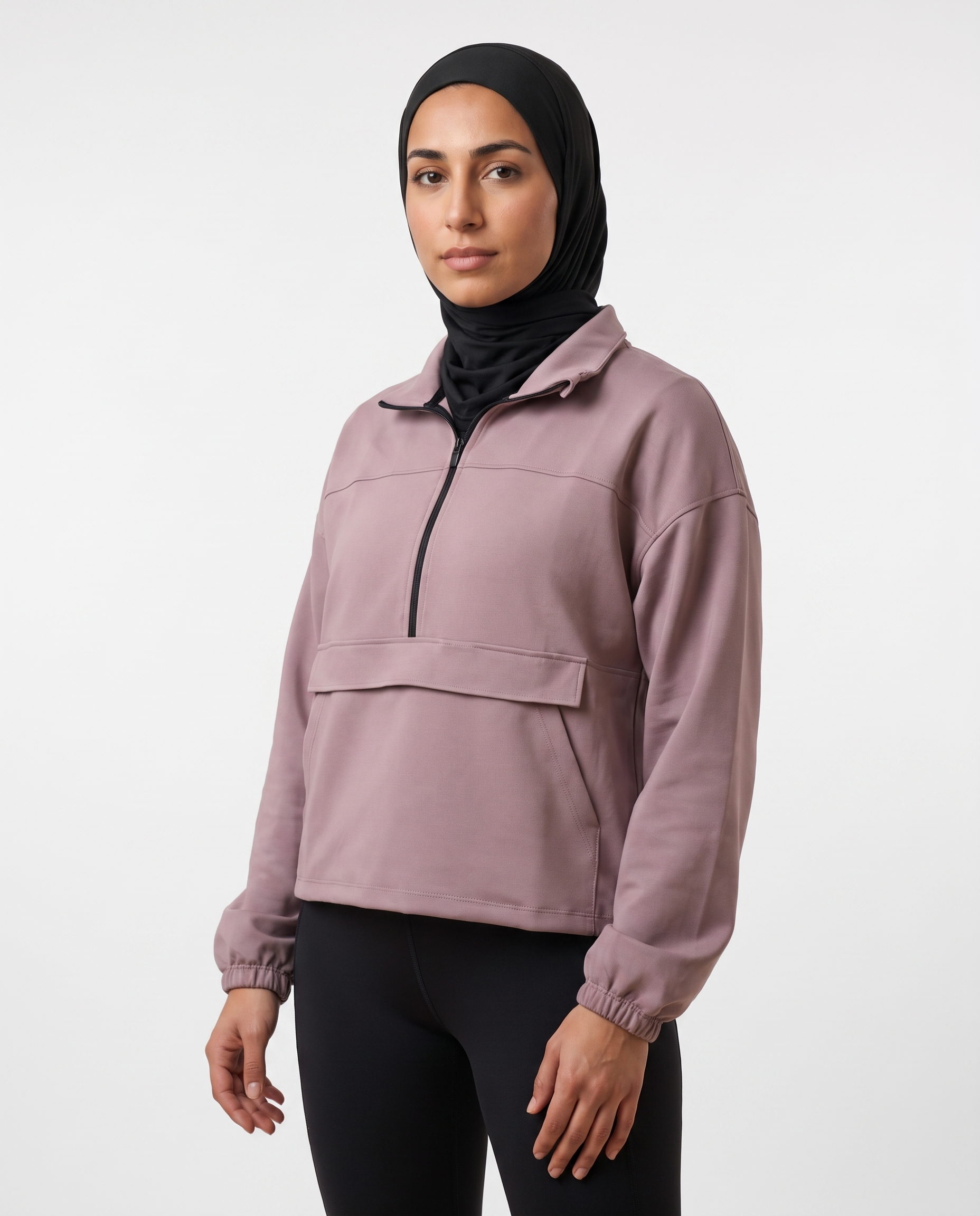 QUARTER ZIP WITH POCKETS