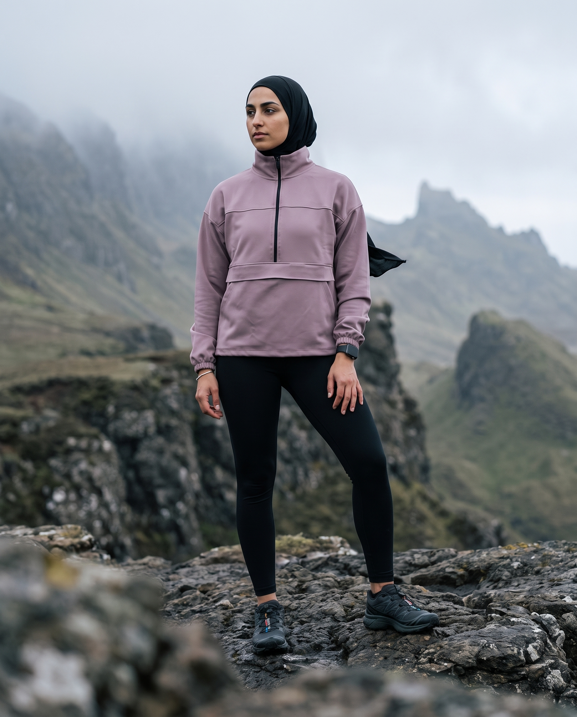 QUARTER ZIP WITH POCKETS