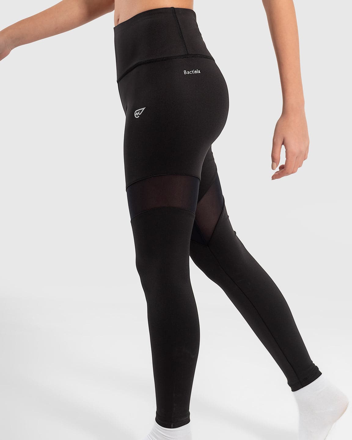 High Waisted Mesh Trim Leggings