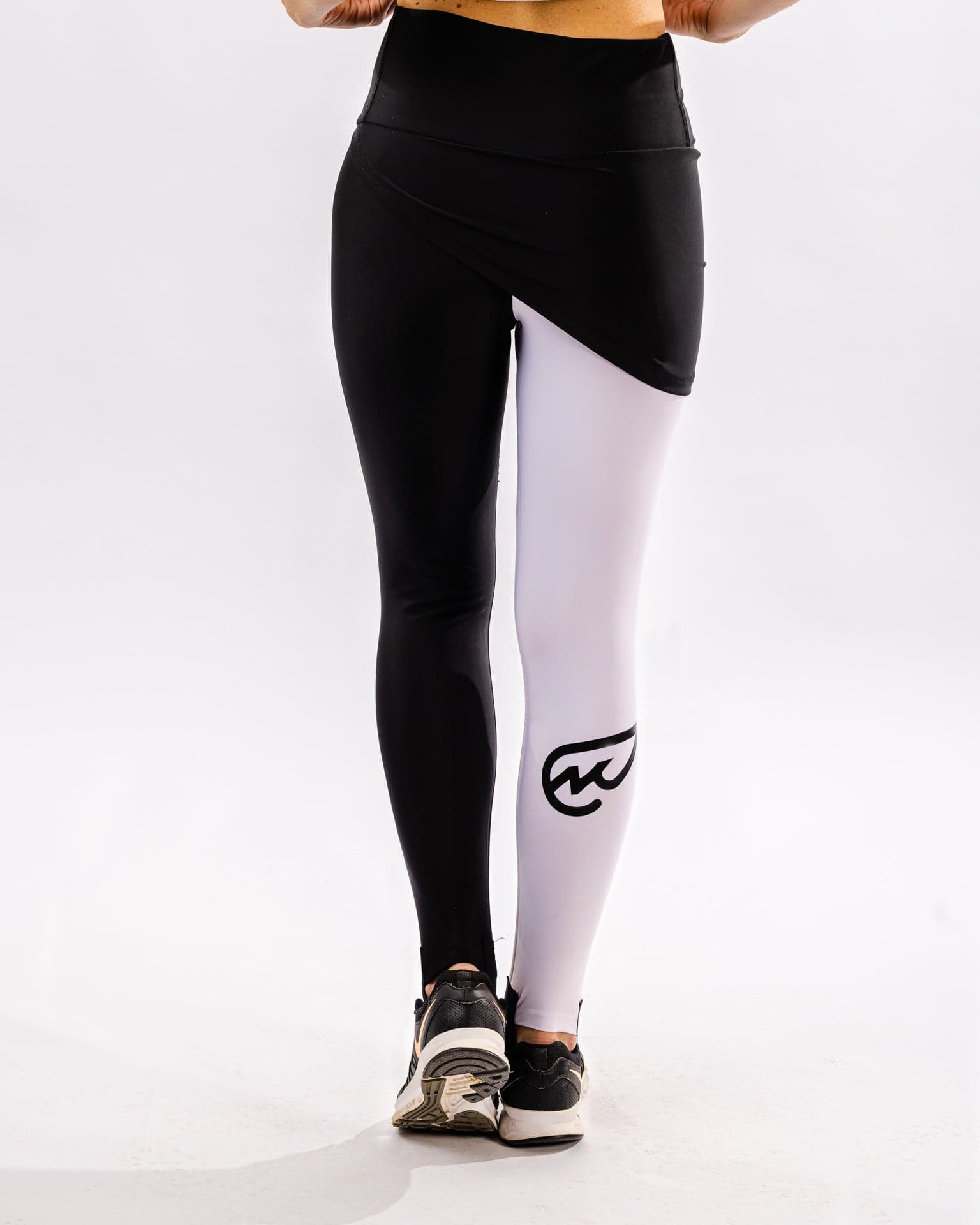 Half Black Half White Leggings